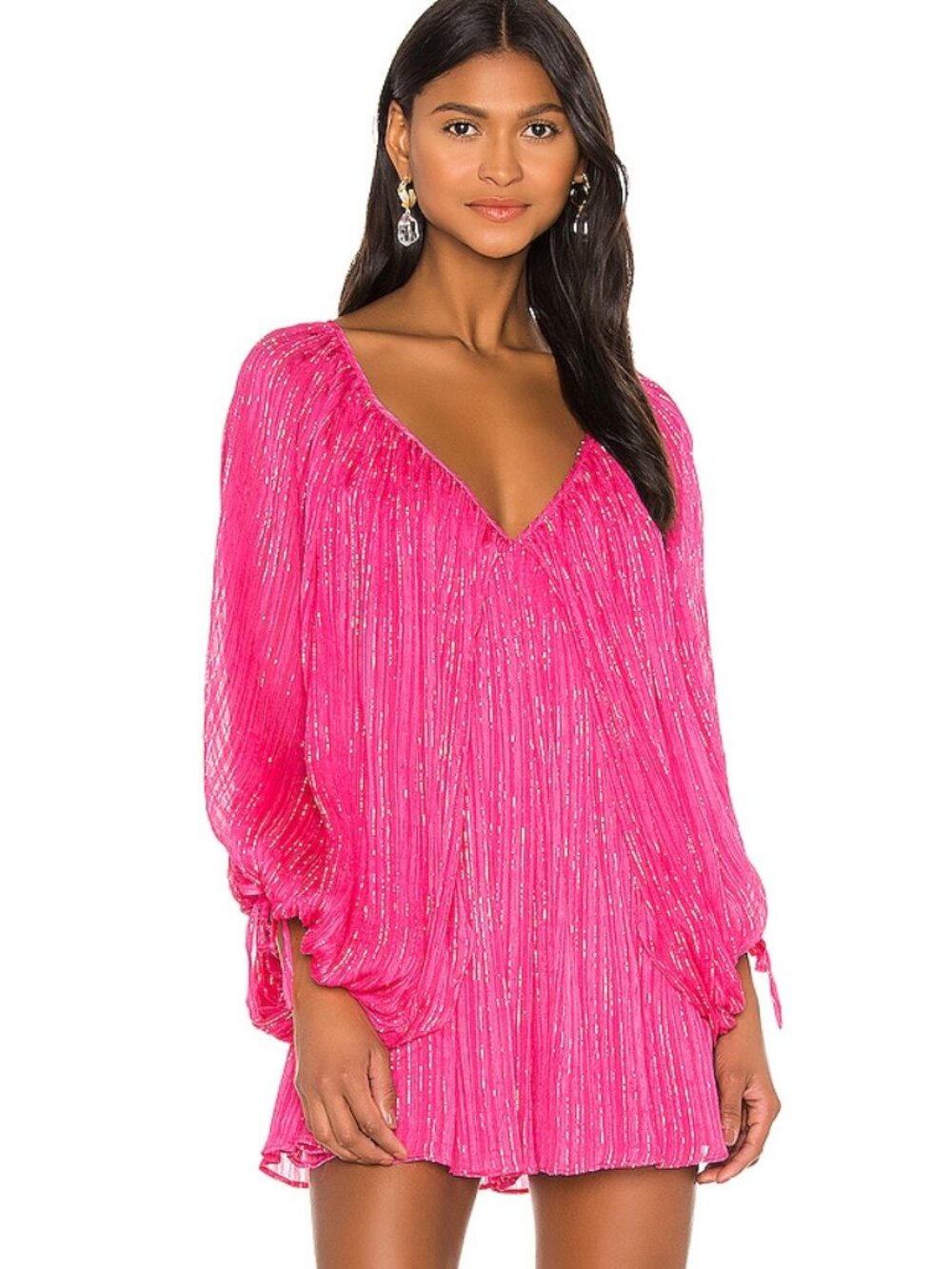 NWT Tularosa Nola Romper Pink Glitter Long Sleeve XS
